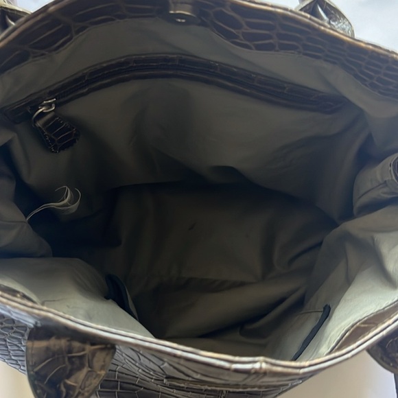 Gianfranco Ferre Croc Embossed Leather Tote - Picture 11 of 12